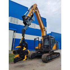 Экскаватор LiuGong CLG922E с новой харвестерной головой